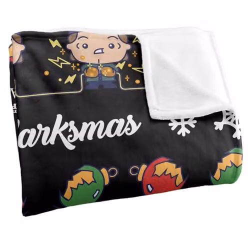 Warner Brothers Christmas Vacation Merry Clarkmas Soft Fleece Throw Blanket, Multicolour, W: 152 cm, D: 127 cm – 2