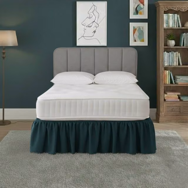 Snug City Double Polycotton Divan Bed Base Valance in Petrol – 1
