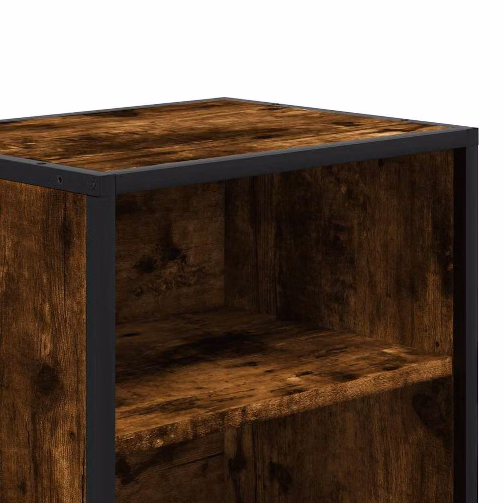 Berkfield Home Set of 2 Bedside Cabinets with Storage Shelf in Smoked Oak Brown – 6