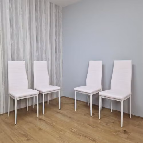 KOSY KOALA Set of 4 Modern Pink and White Faux Leather Dining Chairs – 1