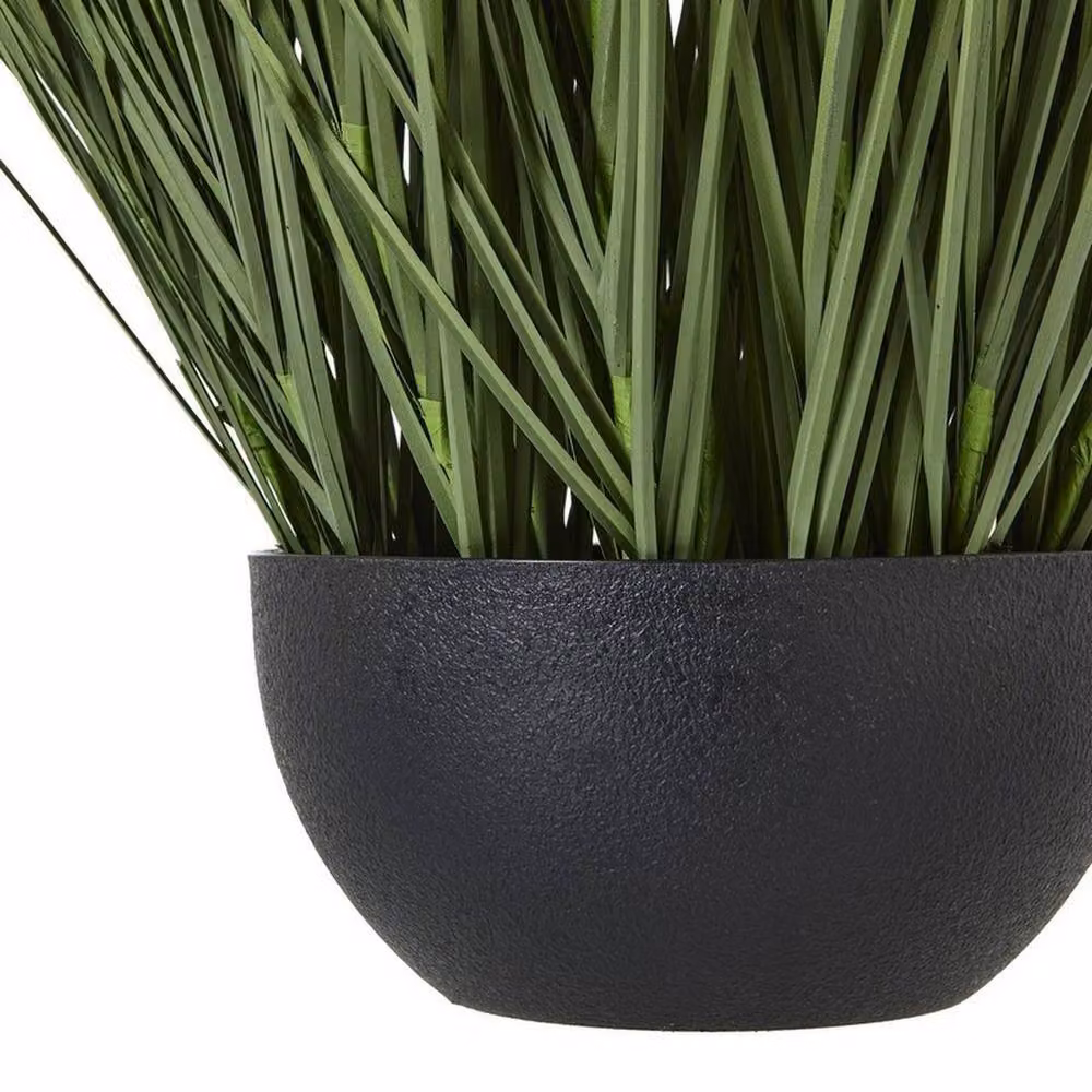 Lemon Pavilion Large Onion Grass Plant in Pot, Green and Black, Plastic, W: 24 cm, D: 24 cm, H: 120 cm – 3