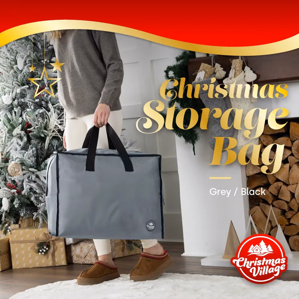 Christmas Village Premium Christmas Decoration Storage Bag in Grey – 2