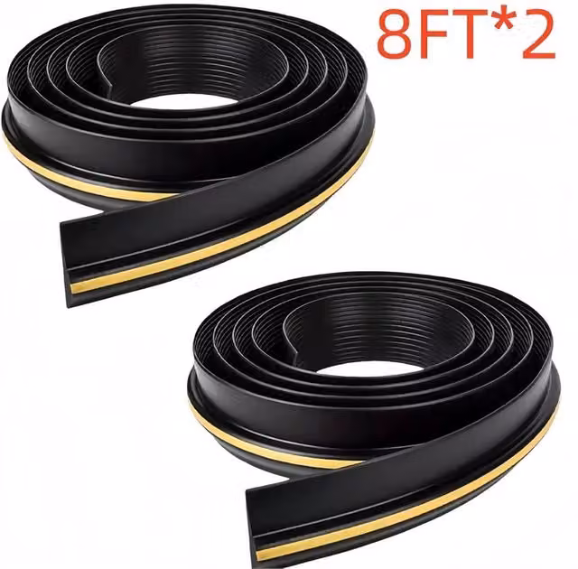 Nordara Garage Door Floor Threshold Weather Seal, Black, W: 1000 cm, D: 52 cm