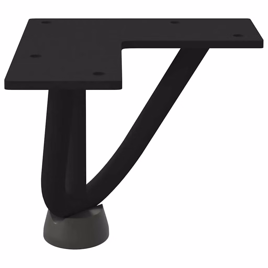 Berkfield Home Black Solid Steel Hairpin Table Legs, 4 Pieces, Height: 10 cm – 4