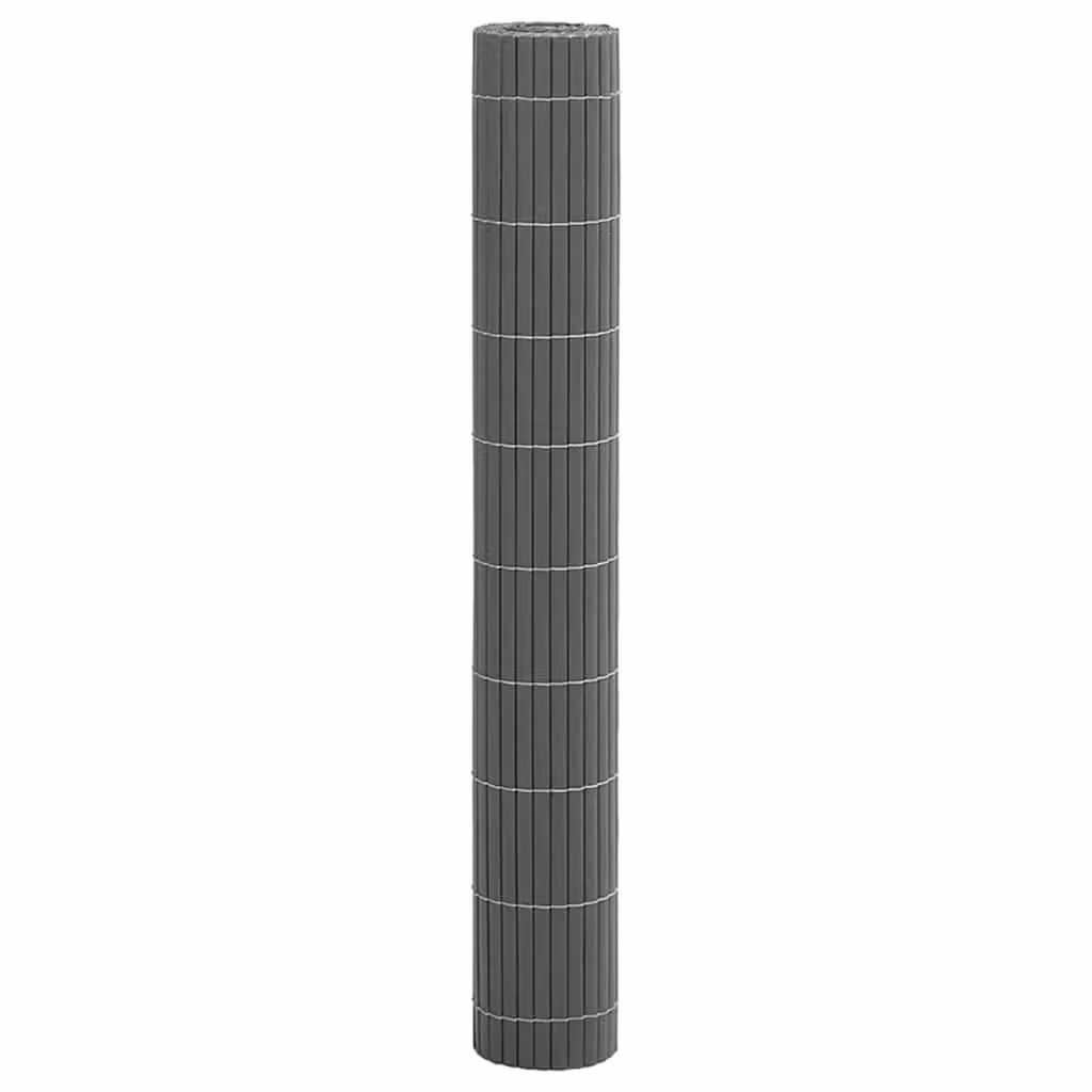 Berkfield Home Double-Sided Grey PVC Garden Fence Mat, H: 180 cm x W: 500 cm – 3