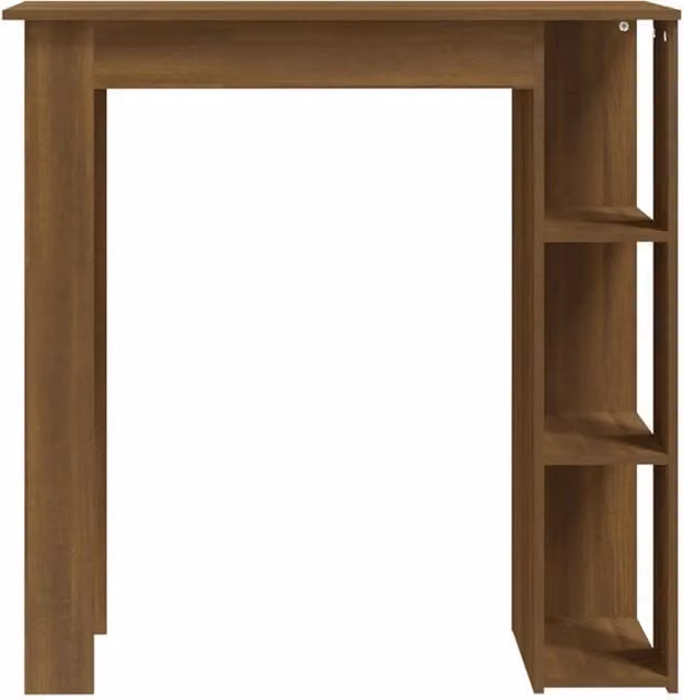 Berkfield Home Modern Bar Table with Shelf, Brown Oak, W/D/H: 102 x 50 x 103.5 cm – 1