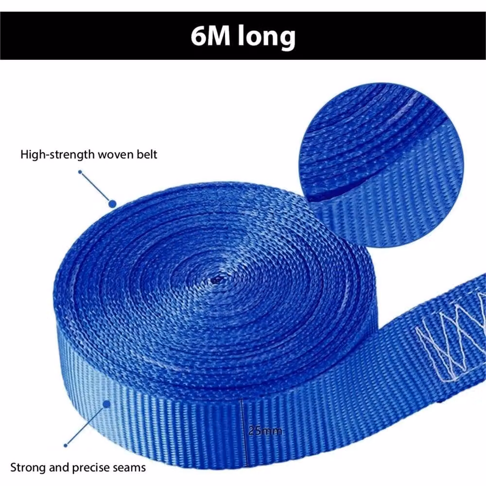 SPETLEK 4 Pack Blue Ratchet Tie Down Straps, 25mm x 5m, 800kg Capacity – 2