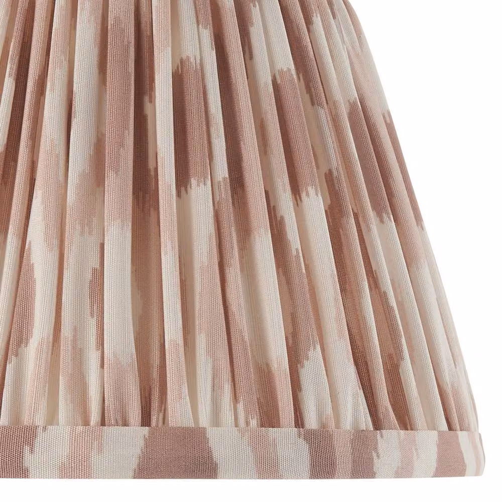 Netlighting Carnaby Almond White Wall Light with Fabric Ikat Shade and Gold/Brass Details, Diameter: 20 cm, B22 – 3
