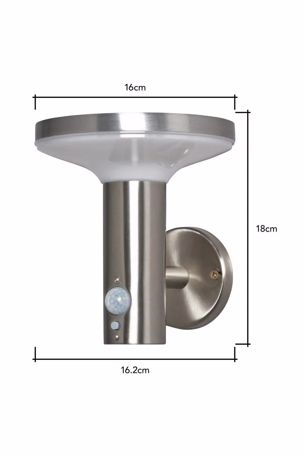 BHS Lighting Tarak Solar Outdoor Wall Light with Motion Sensor in Silver – 3