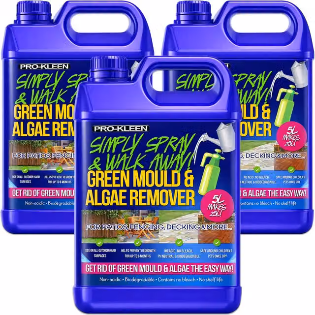 Pro-Kleen Simply Spray and Walk Away Patio Cleaner Mould and Algae Killer, Blue, 15 l – 7