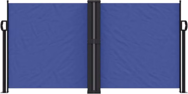 Berkfield Home Retractable Single Side Awning in Blue, W/D/H: 1000 x 120 cm