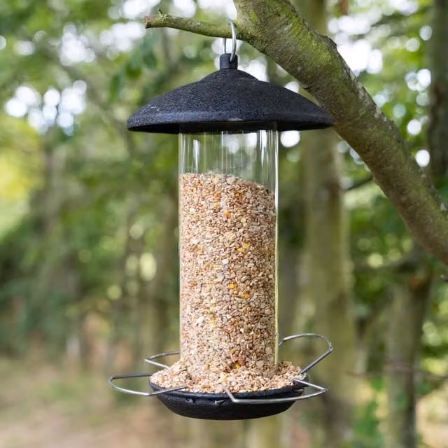 Gardman Black Steel Large Seed Feeder - Black
