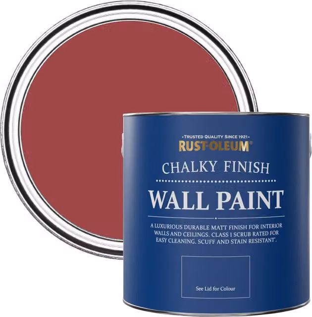 Rust-Oleum Soho Red Matt Chalky Wall Paint 2.5L