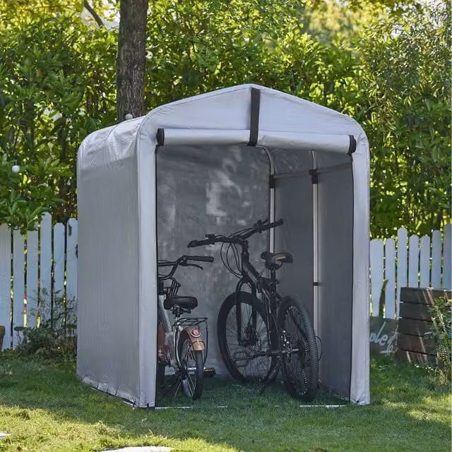 SoBuy Grey Outdoor Bicycle Shed, Width: 120 cm