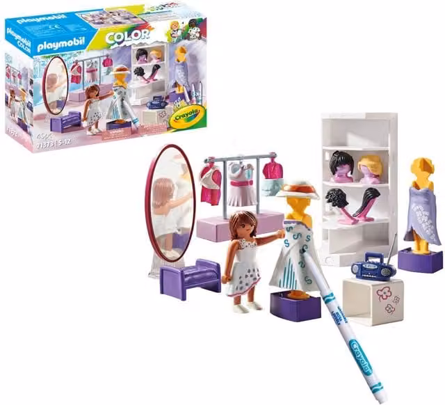 Playmobil Dressing Room Playset in White and Multicolour