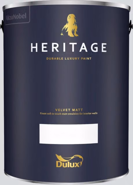Dulux Trade Heritage Matt Dispersion Paint in White, 5 l