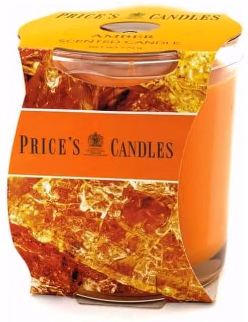 Price's Amber Scented Glass Jar Candle in Orange