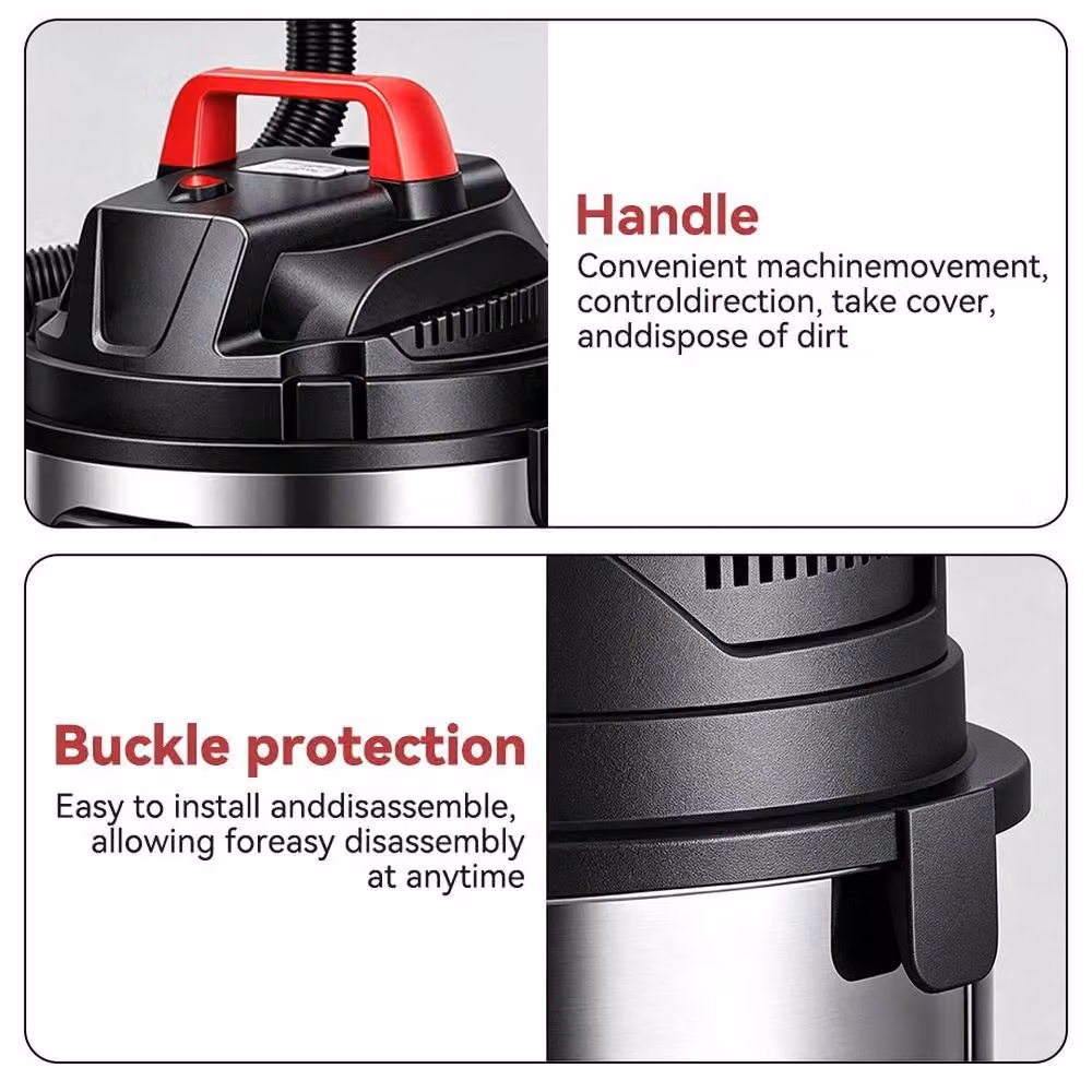 FLAVORA Stainless Steel Wet and Dry Bagless Vacuum Cleaner in Silver with Blow Function and Pet Hair Suction – 4