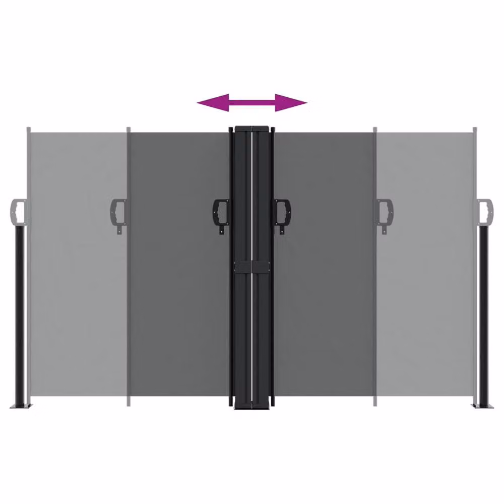 Berkfield Home Retractable Side Awning in Anthracite Grey, W/H: 140 x 1000 cm – 1