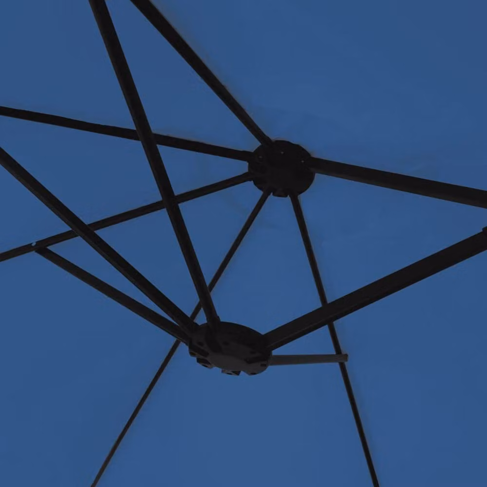 Berkfield Home Double-Head Cantilever Parasol in Azure Blue, W: 449 cm, H: 245 cm – 4