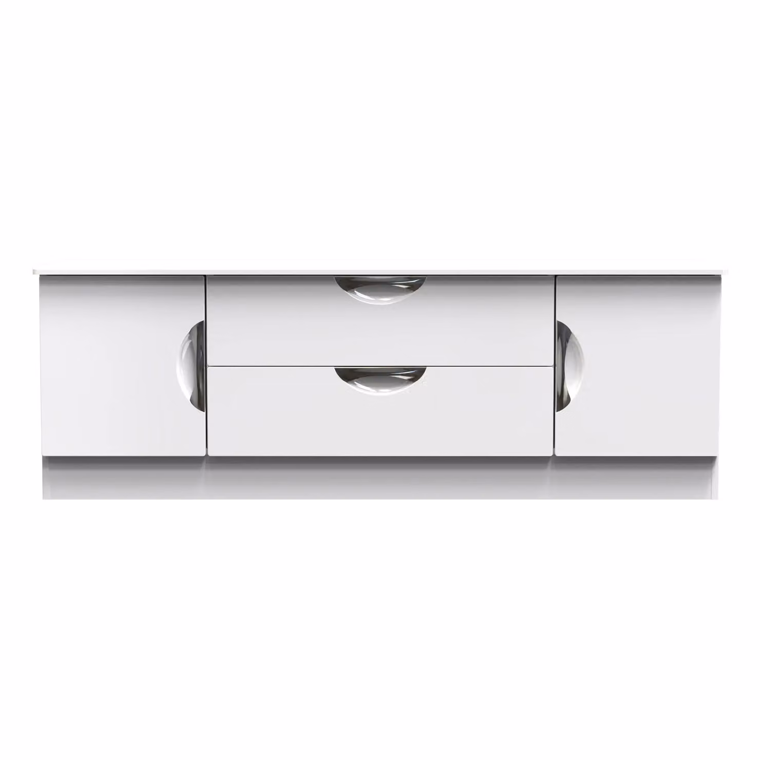 2 U Holborn Superwide TV Unit with 2 Doors and 2 Drawers in White Glossy Finish – 2
