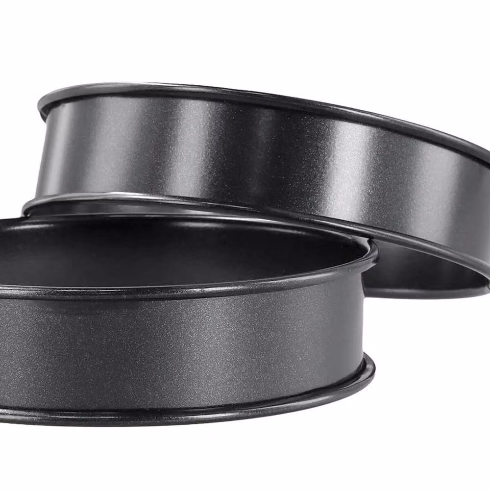PAWNORA 8 Pack Black Stainless Steel Round Muffin and Crumpet Rings – 3
