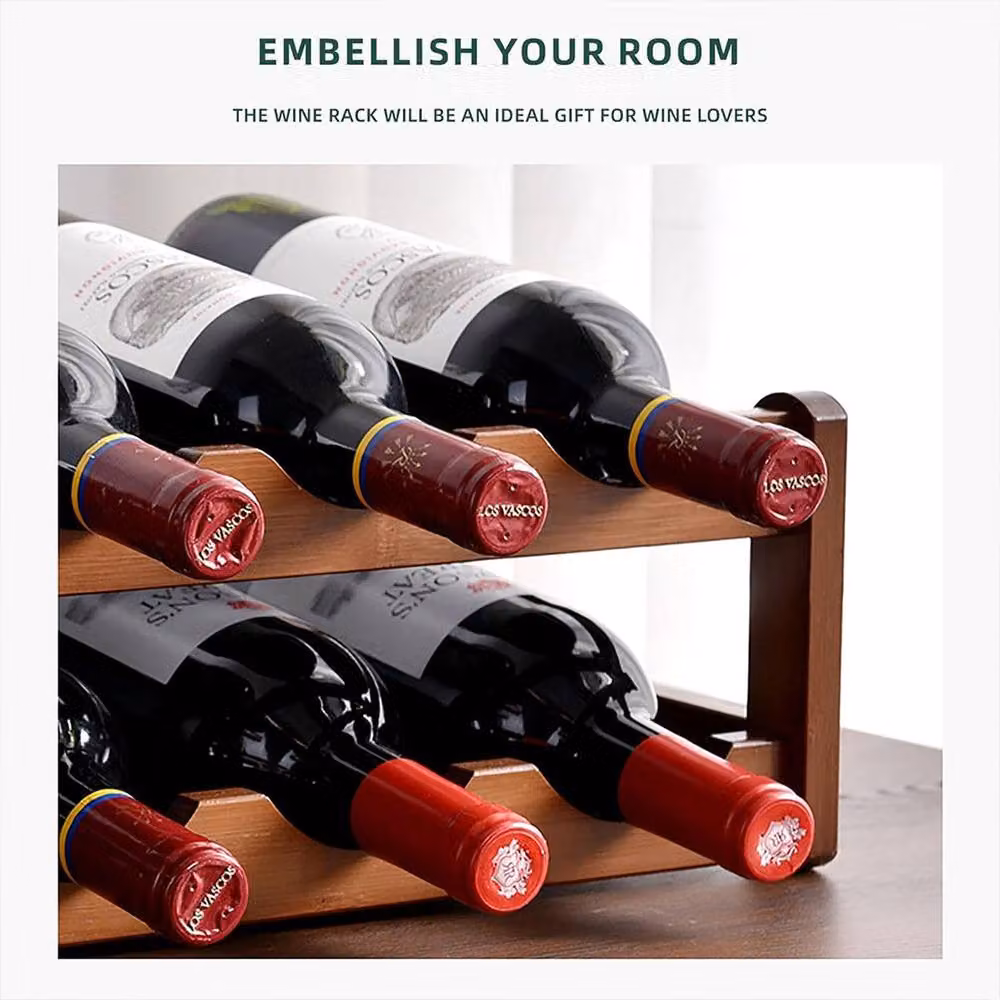 SPETLEK Brown Wooden 12 Bottle Wine Storage Rack and Display Shelf – 3