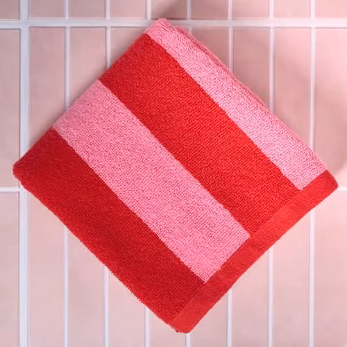 OHS Pink Striped Cotton Hand Towel, W/D/H: 50 x 80 cm – 2