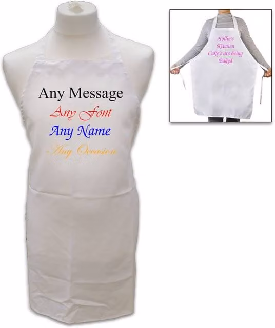 Uniqueful Personalised White Adult Apron