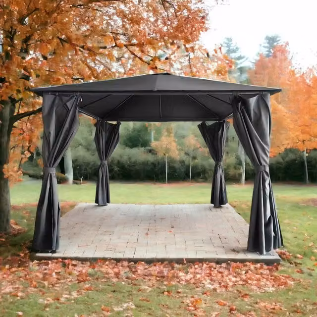Royalcraft Titan Grey Hip Roof Freestanding Gazebo, W/D/H: 300 x 300 x 300 cm
