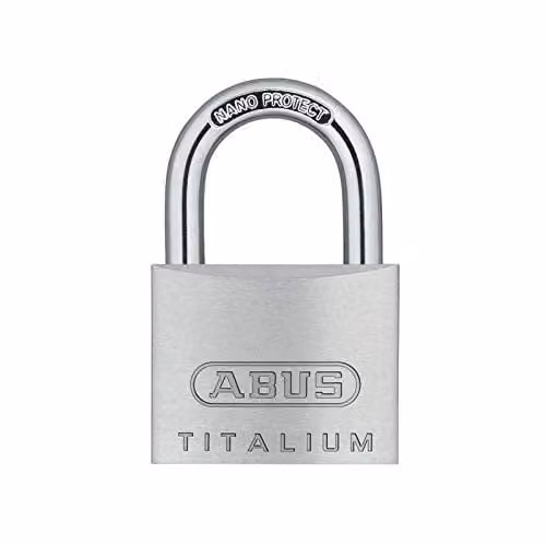 ABUS 64TI/40 Titalium Padlock Twin Pack, 40mm, Black/White/Silver – 1