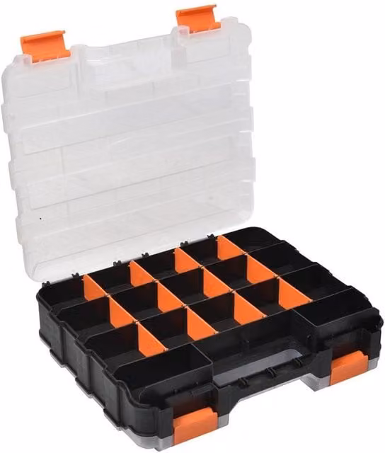 KORVIXA 34 Compartment Multicolour Plastic Storage Organiser Box, W: 90 cm