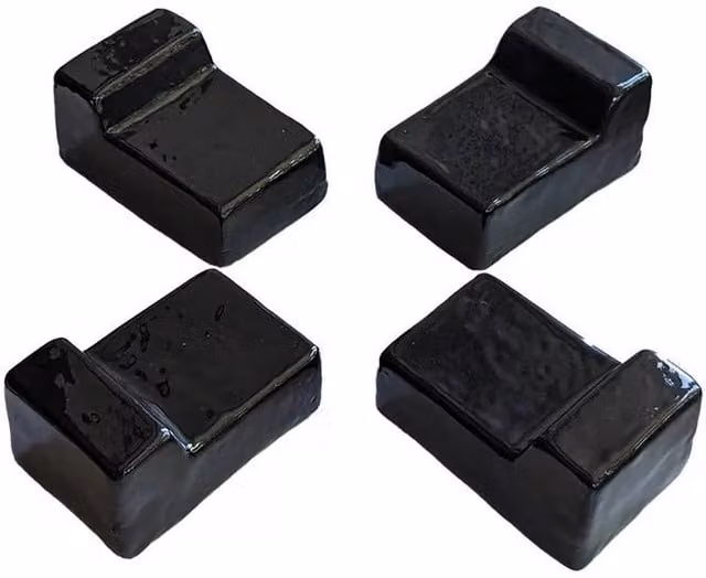 Kamado Bono 4 Piece Black Ceramic BBQ Feet Legs Set for Grills and Smokers