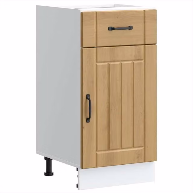 Berkfield Home Lucca Artisan Oak Kitchen Sink Base Cabinet in Brown – 1