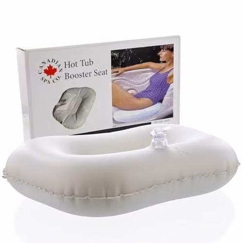 Canadian Spa Co. KA-10019 Inflatable Water Filled Pool Seat Cushion in White, W/D/H: 25.4 x 25.4 x 8.0 cm