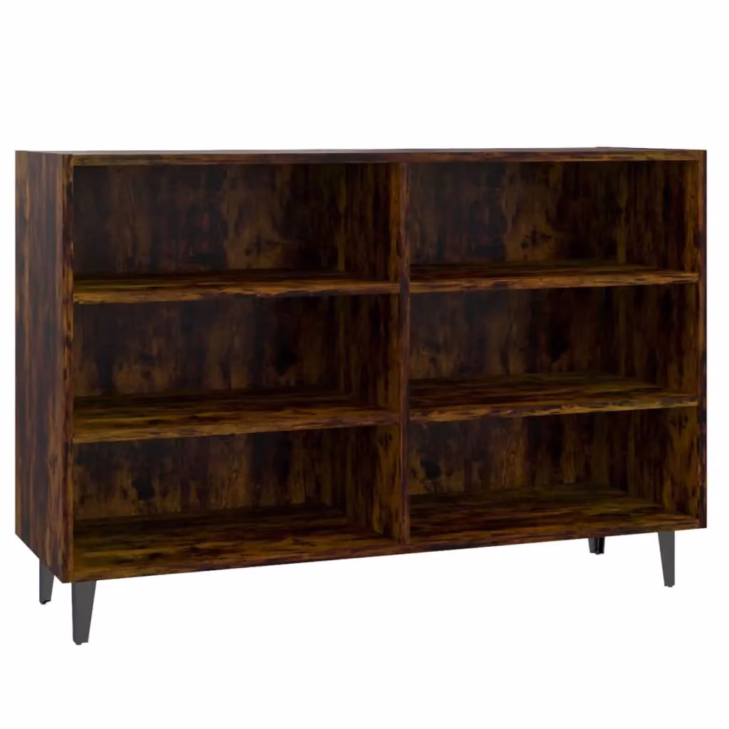 Berkfield Home Industrial Sideboard in Smoked Oak and Brown, W/D/H: 103.5 x 35 x 70 cm – 2