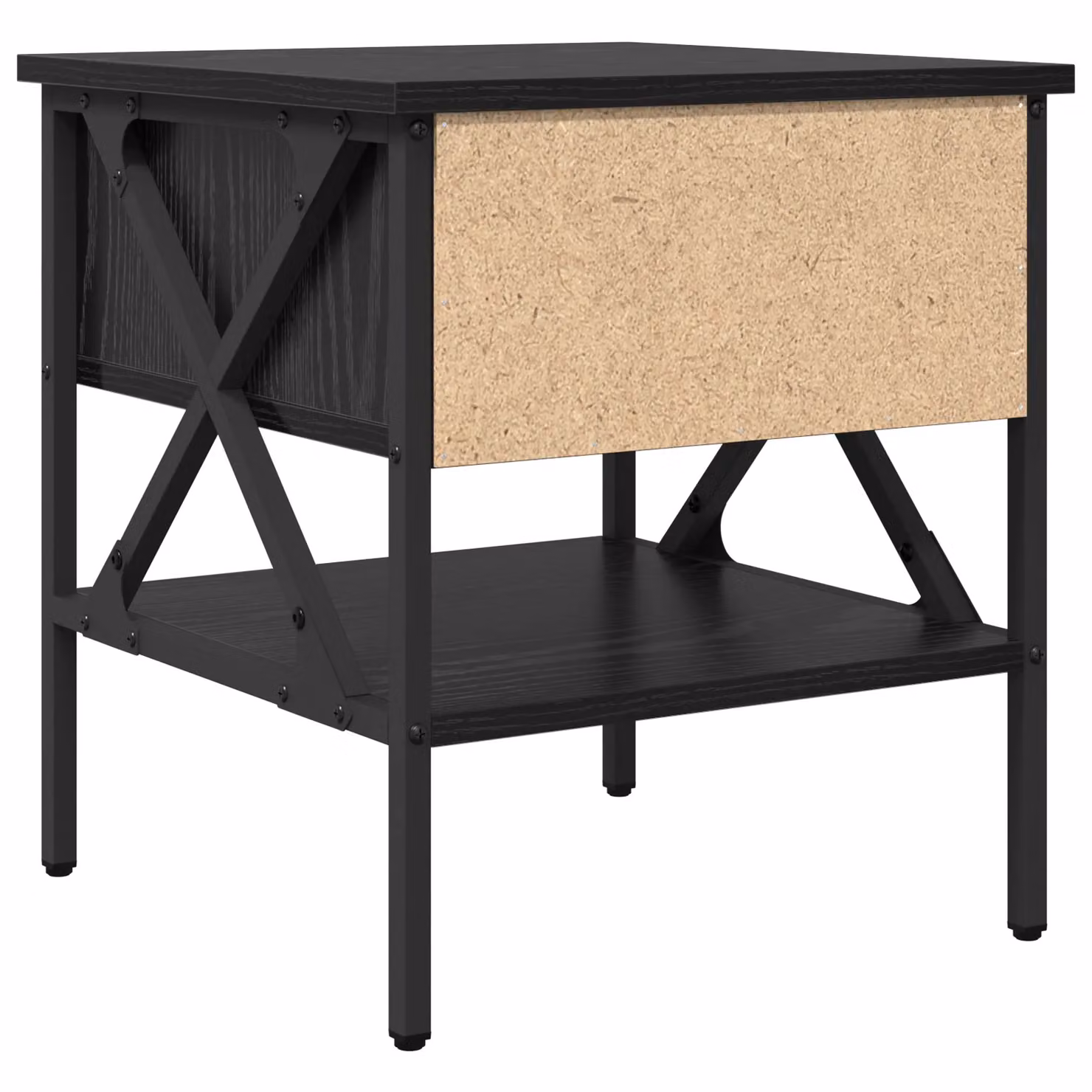 Berkfield Home Set of 2 Black Oak Bedside Tables, W/D/H: 40 x 42 x 45 cm – 5