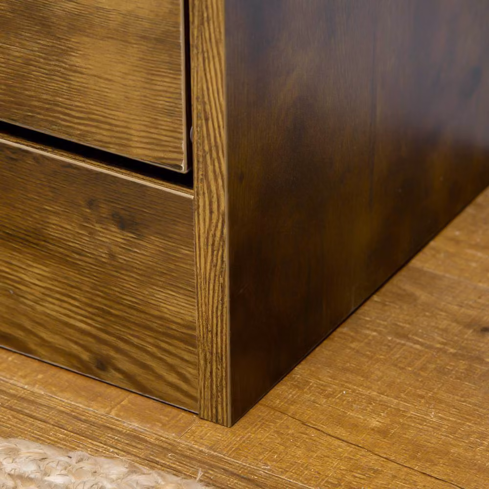 STILVORA Industrial Brown Wood Shoe Cabinet with Tilting Compartments and Ventilation – 7