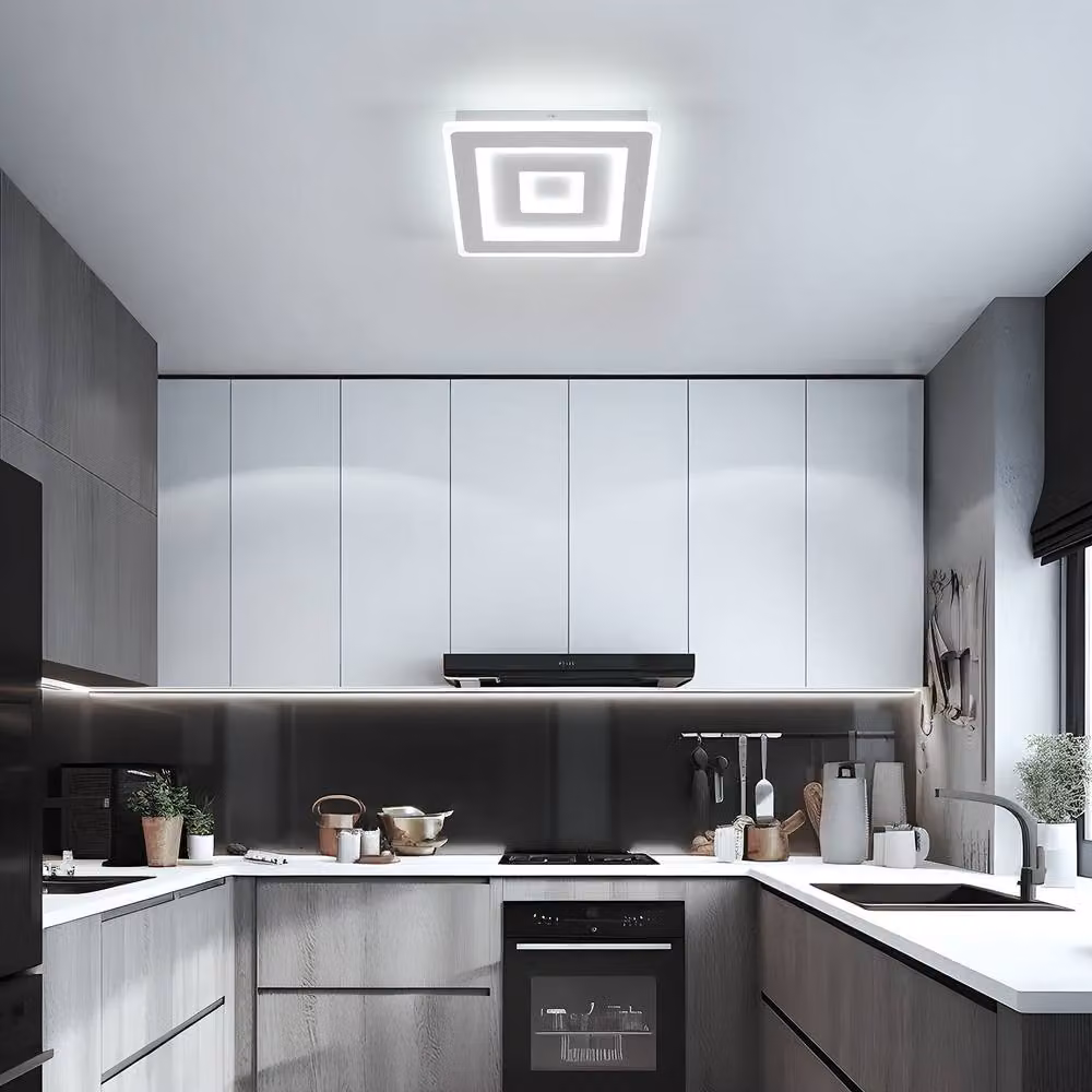 COMELY 36W Modern Square Acrylic LED Ceiling Light, Cool White 6500K – 2