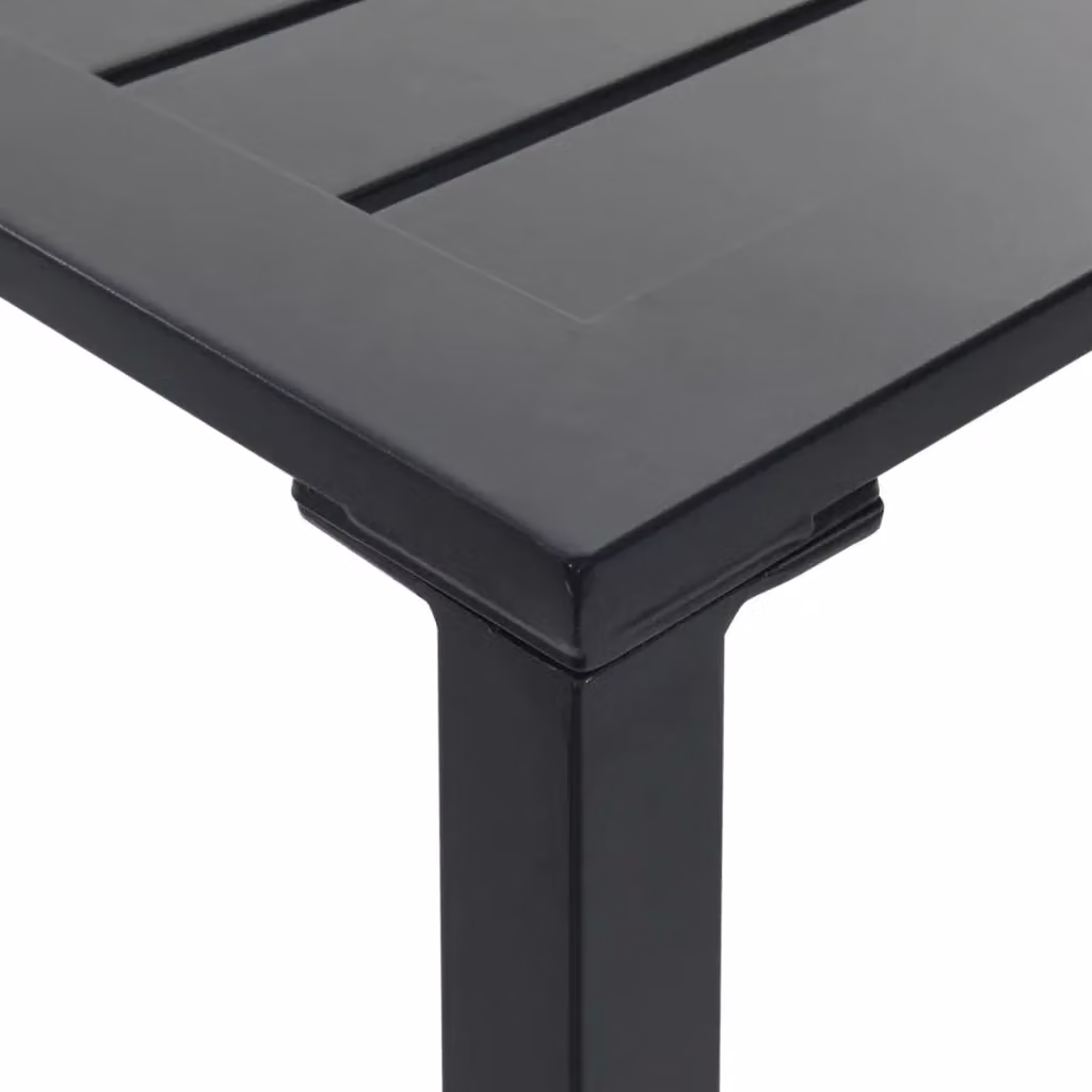 Berkfield Home Bar Table in Black Metal, W/D/H: 200 x 100 x 110 cm – 4