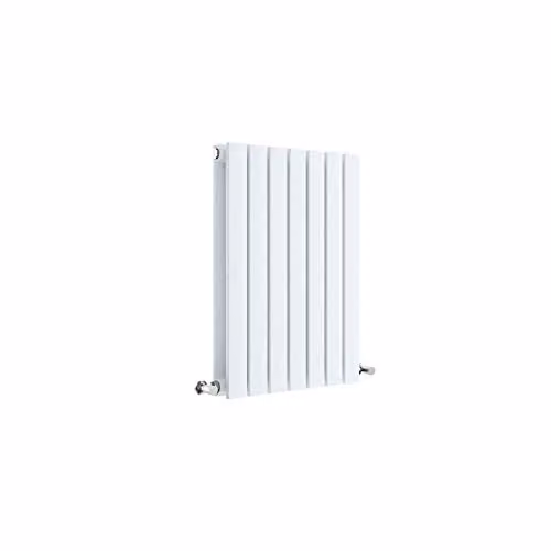Nuie Sloane Modern Horizontal Double Panel Wall Mount Designer Radiator, White, W: 60.0 cm, H: 41.2 cm, D: 7.2 cm