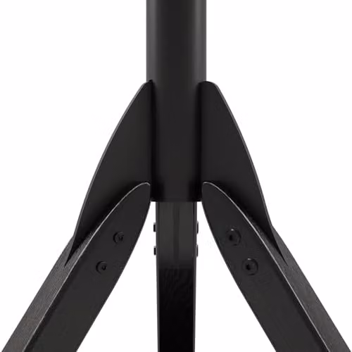 AVF Hoxton Black Tripod TV Floor Stand with Wood Legs and Black Glass Shelf for TVs 32 to 70 inches – 3