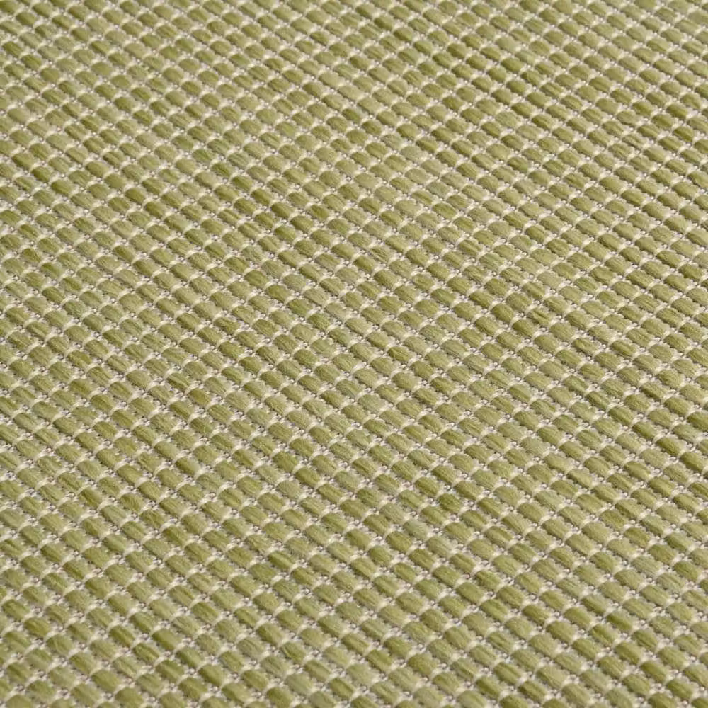 Berkfield Home Green Outdoor Flatweave Round Rug, Diameter: 80 cm