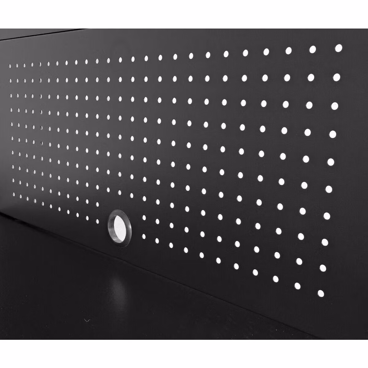 Loops Modular Base and Wall Cabinet in Black and Multicolour with MDF Worktop and Pegboard – 3
