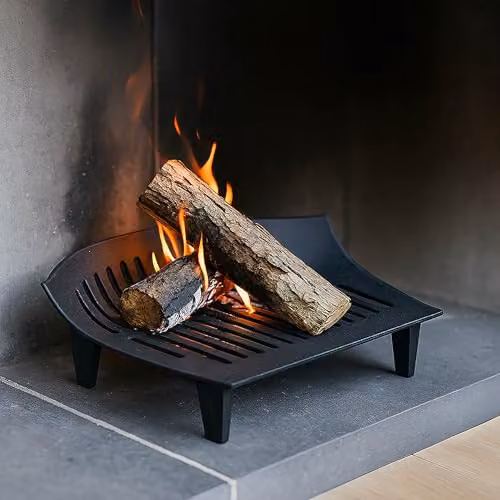 Fire Vida Cast Iron Fire Grate, Black, W: 32 cm, D: 32 cm, H: 23 cm – 3