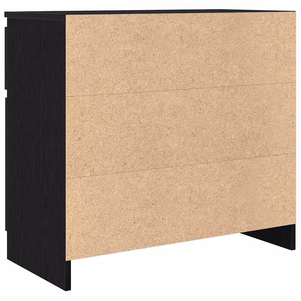 Berkfield Home Black Oak Sideboard with Drawer, W/D/H: 71 x 35 x 65 cm – 5