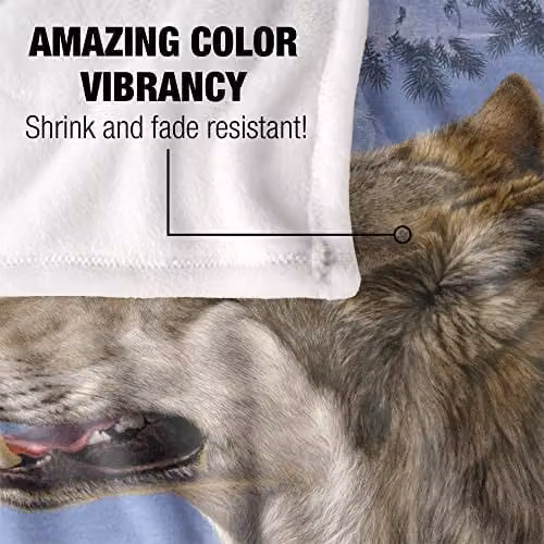 Wild Wings Winters Warmth 2 Silky Touch Super Soft Fleece Throw Blanket in White, W/D/H: 152 x 127 cm – 3