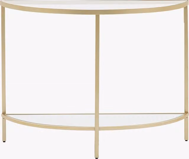 Perch & Parrow Aberdeen Glass Console Table in Gold
