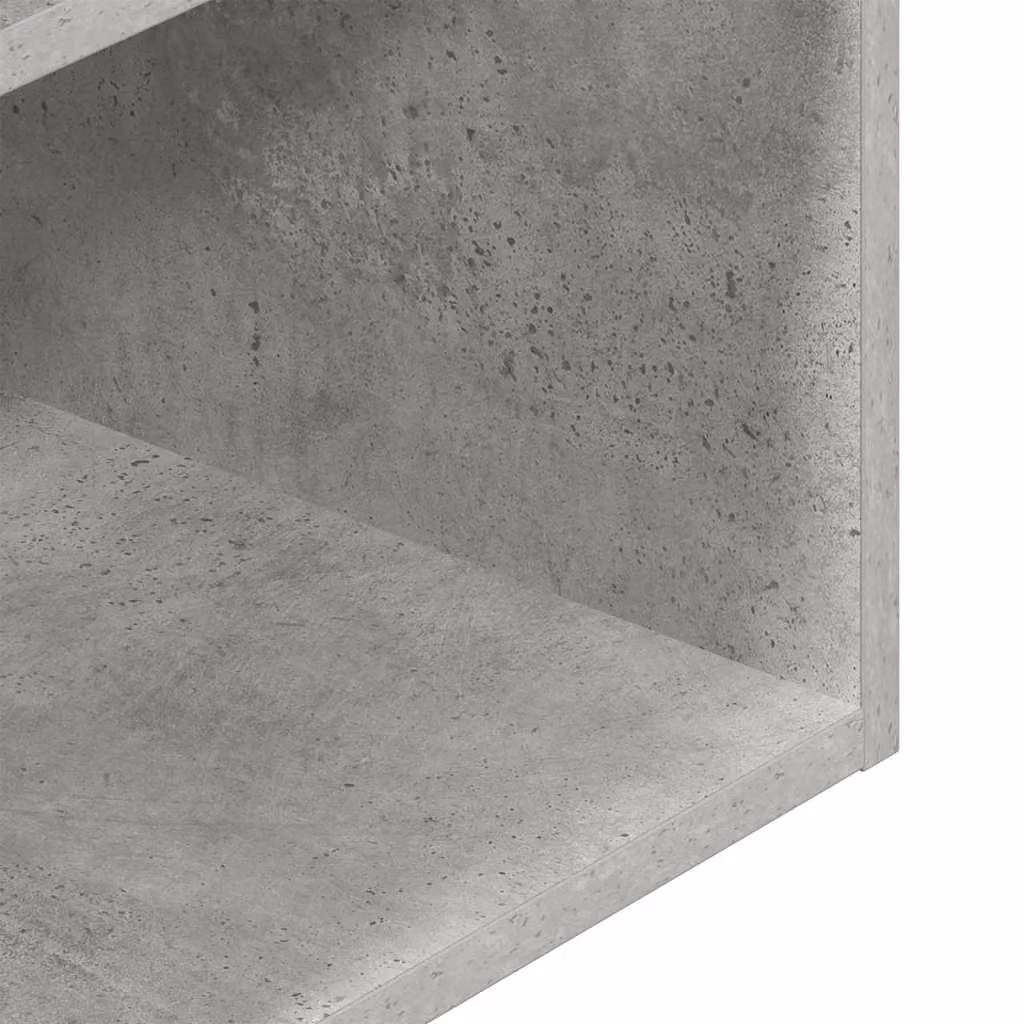 Berkfield Home Set of 2 Modern Bedside Cabinets with Drawer in Concrete Grey, W: 35 cm, D: 34 cm, H: 66.5 cm – 4