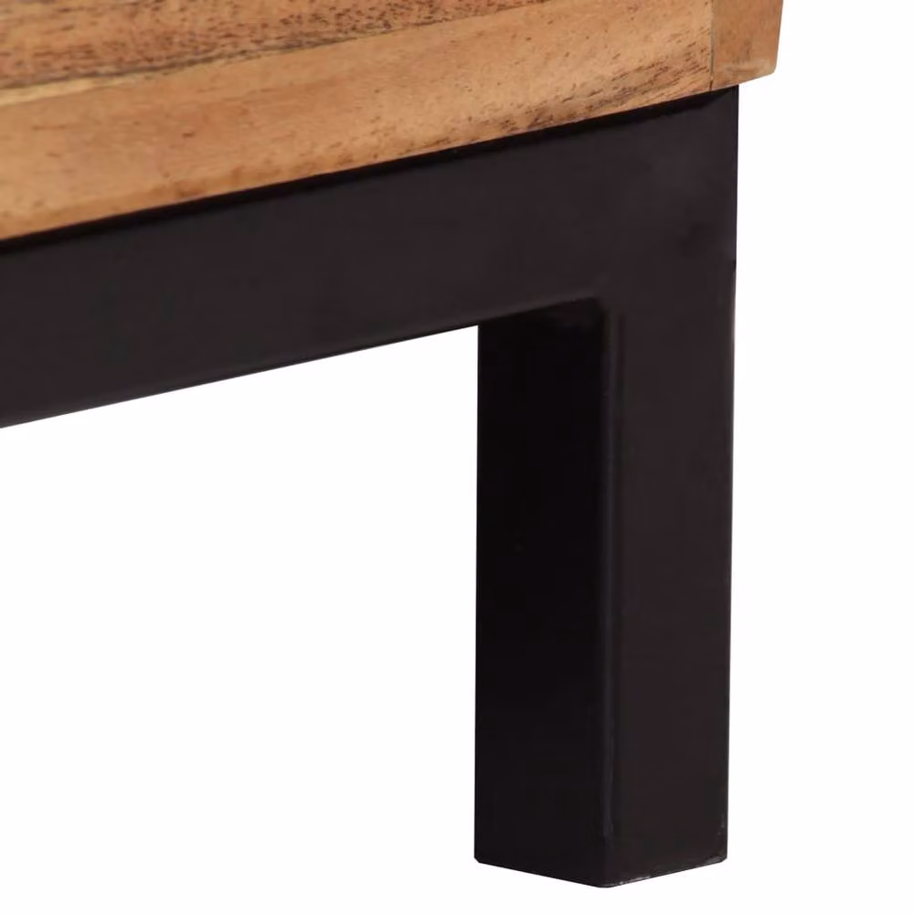 Berkfield Home Industrial Solid Acacia Wood Sideboard, Brown, W/D/H: 60 x 35 x 76 cm – 4